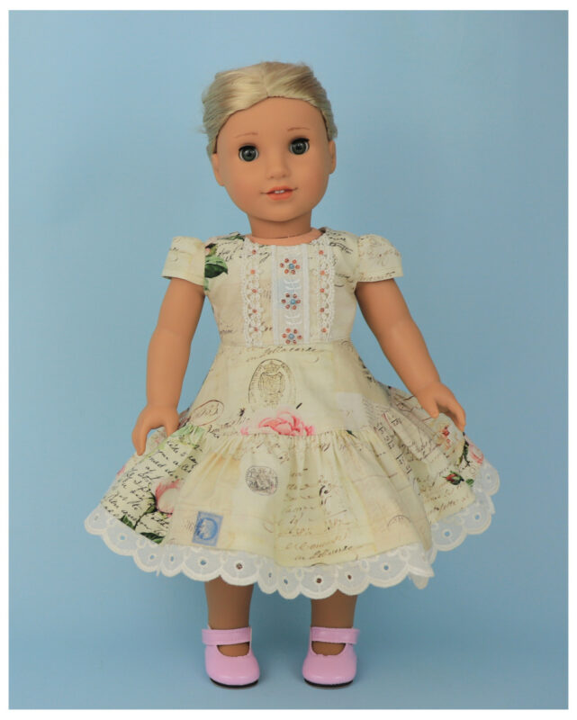 Doll clothes pdf sewing pattern, frocks & frolics, sewing for dolls, 18 inch doll, american doll, doll sewing