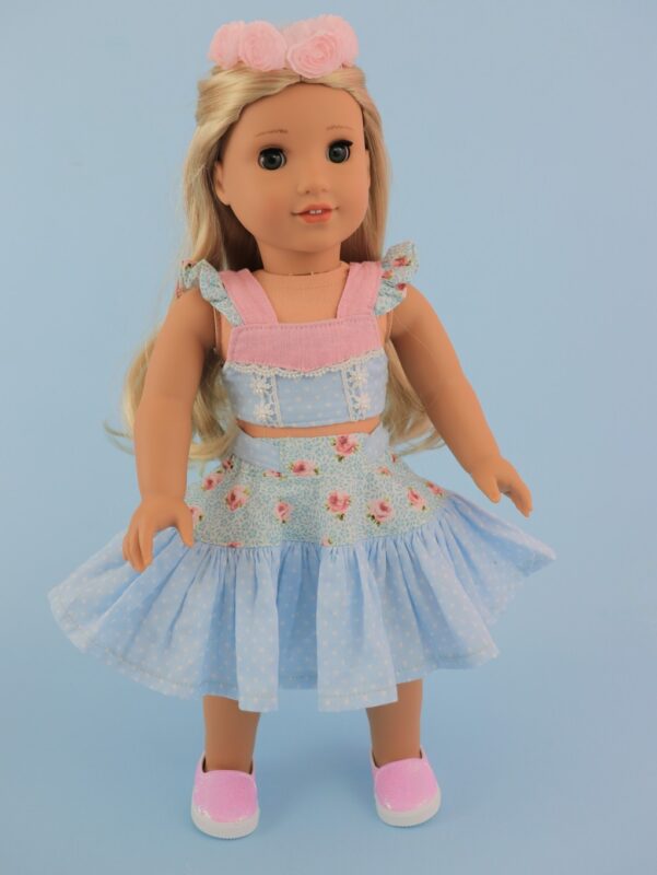 doll skirt sewing pattern, American doll, Frocks & Frolics
