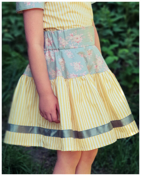 girls twirl skirt pdf sewing pattern