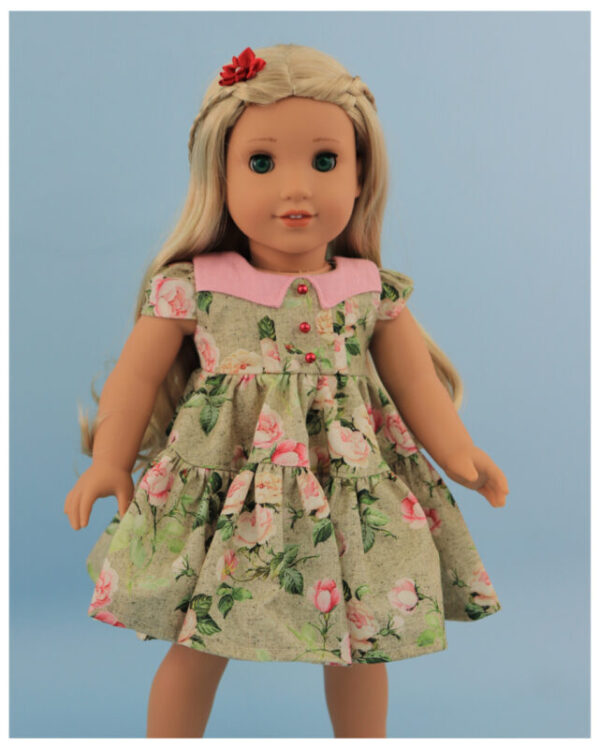 Doll clothes pdf sewing pattern, frocks & frolics, sewing for dolls, 18 inch doll, american doll