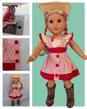 Betsy Puppen Rock Schnittmuster, Vintage, Rock mit Knopfleiste, Saumborte, nähen lernen, nähen, Frocks and Frolics, American Girl Doll, Götz Puppe, Puppenkleider nähen