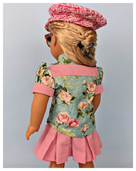 Puppenbluse, Puppenkleider, Puppe, American Girl, Wester Bluse, Country Bluse, Frocks & Frolics, KamSnaps, Bluse