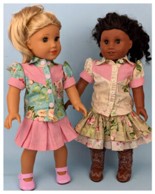 Puppenbluse, Puppenkleider, Puppe, American Girl, Wester Bluse, Country Bluse, Frocks & Frolics jpg